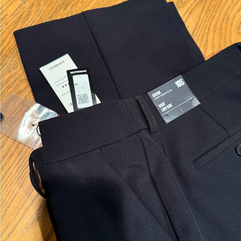 Express Editor Black Boot Low Rise Pants